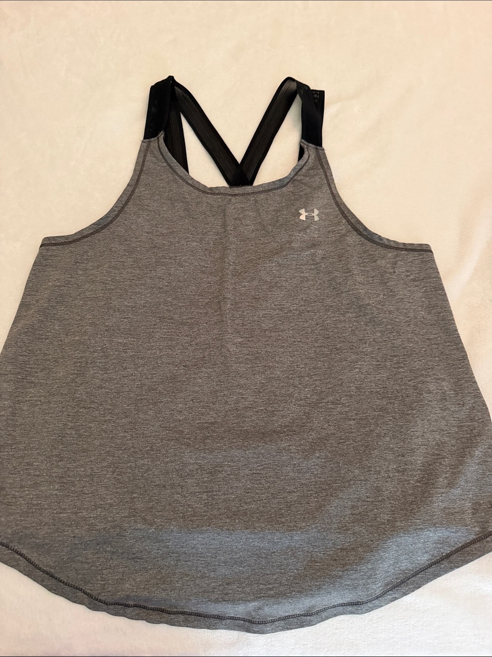 Under Armour Gray Athletic Tank with Black Straps